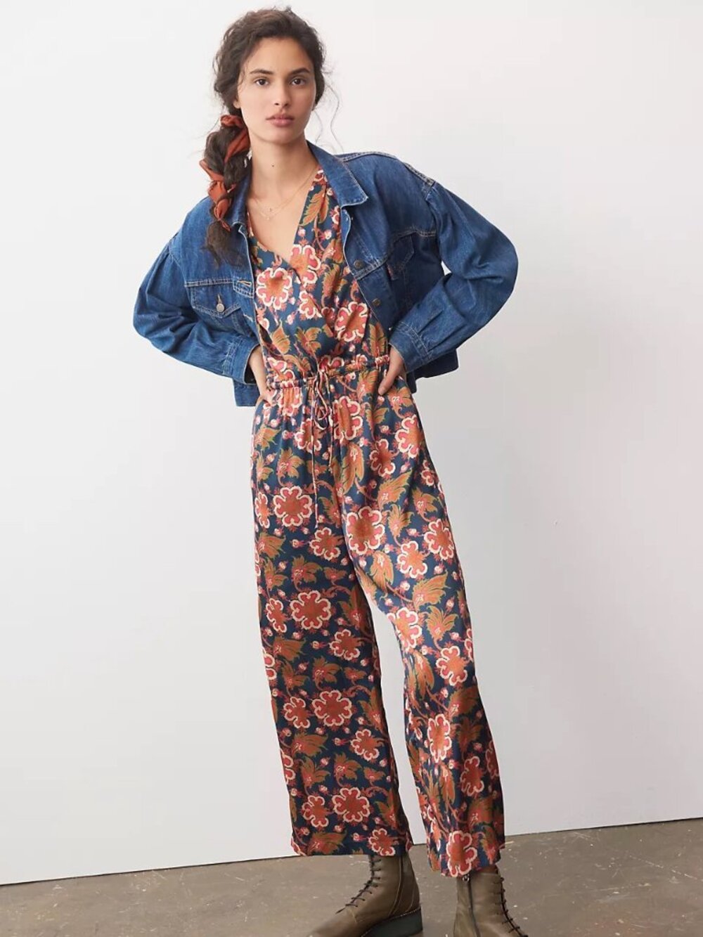 Anthropologie Elowen Wide-Leg Jumpsuit- Porridge